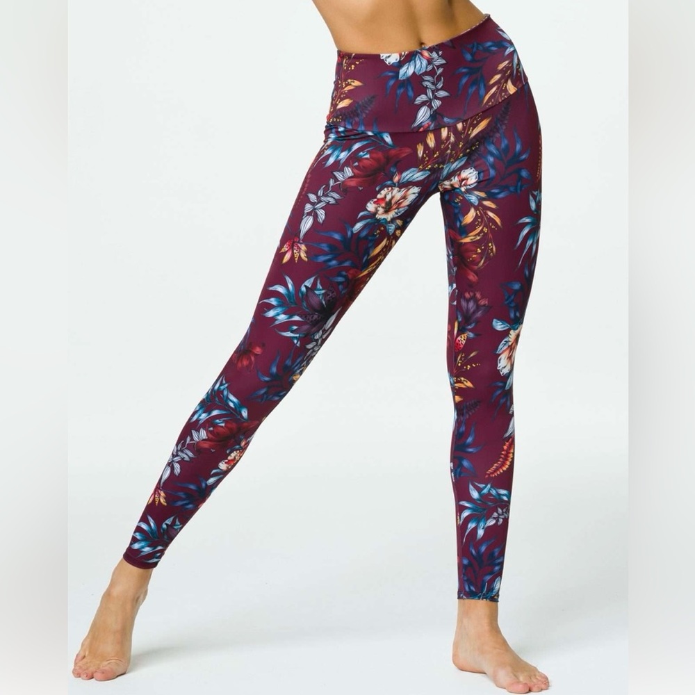 EUC Onzie High-Rise Majestic Floral Leggings Size L